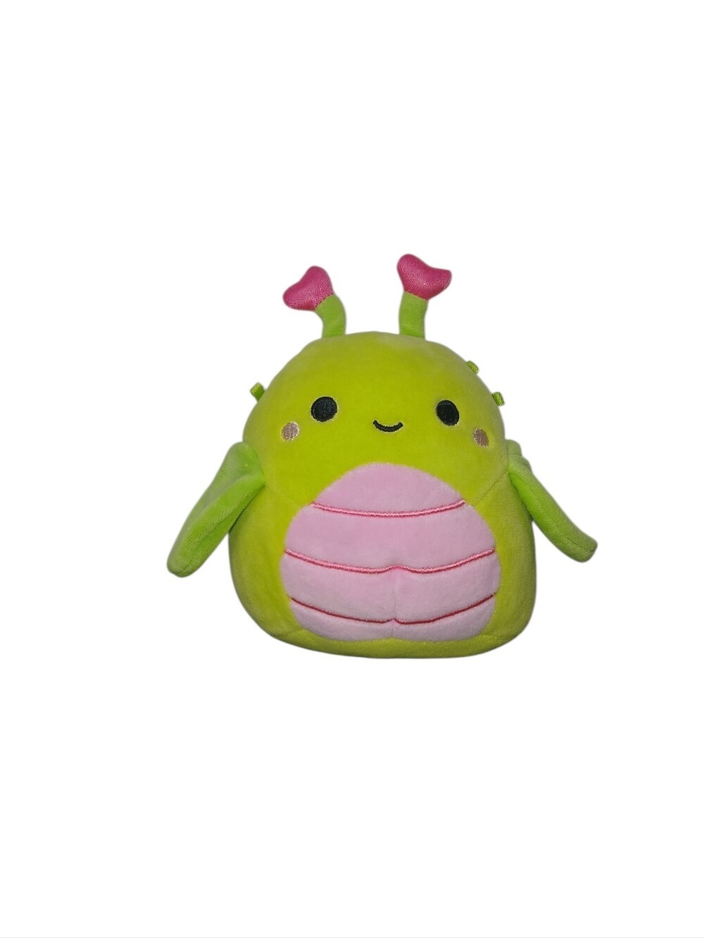 Squishmallows Kellytoy Green and Pink Plush Bug Stuffed Animal